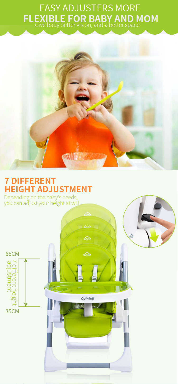 quinton baby coco high chair multifunction dining highchair 宝宝吃饭餐桌餐椅多用途可调节高度椅子